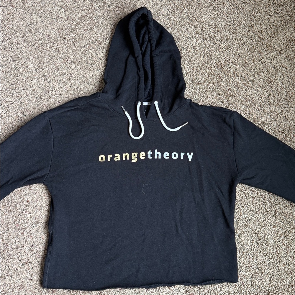 Orangetheory Crop Black Hoodie with Logo